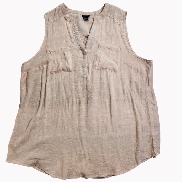 Torrid 2 Womens 18/20 Blush Pink Sleeveless Top Rayon Polyester Blend Plus Size - Picture 1 of 9